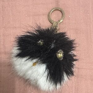 Kate Spade Owl Fur Pom Pom Keychain